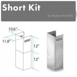 ZLINE Kitchen And Bath ZLINE 2-12 In. Short Chimney Pieces For 7 Ft. To 8 Ft. Ceilings (SK-KN)