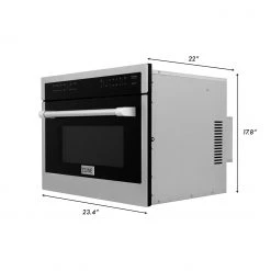 ZLINE Kitchen And Bath ZLINE 24 In. Built-in Convection Microwave Oven In Stainless Steel With Speed And Sensor Cooking (MWO-24)