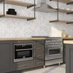 ZLINE Kitchen And Bath ZLINE 24 In. Built-in Convection Microwave Oven In Stainless Steel With Speed And Sensor Cooking (MWO-24)