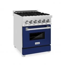 ZLINE Kitchen And Bath ZLINE 24 In. Professional Dual Fuel Range With Color Door Options (RA24)