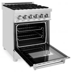 ZLINE Kitchen And Bath ZLINE 24 In. Professional Dual Fuel Range With Color Door Options (RA24)