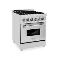 ZLINE Kitchen And Bath ZLINE 24 In. Professional Dual Fuel Range With Color Door Options (RA24)