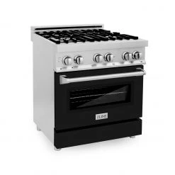 ZLINE Kitchen And Bath ZLINE 30 In. 4.0 Cu. Ft. Dual Fuel Range With Gas Stove And Electric Oven In Stainless Steel With Color Door Options (RA30)