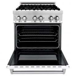 ZLINE Kitchen And Bath ZLINE 30 In. 4.0 Cu. Ft. Dual Fuel Range With Gas Stove And Electric Oven In Stainless Steel With Color Door Options (RA30)