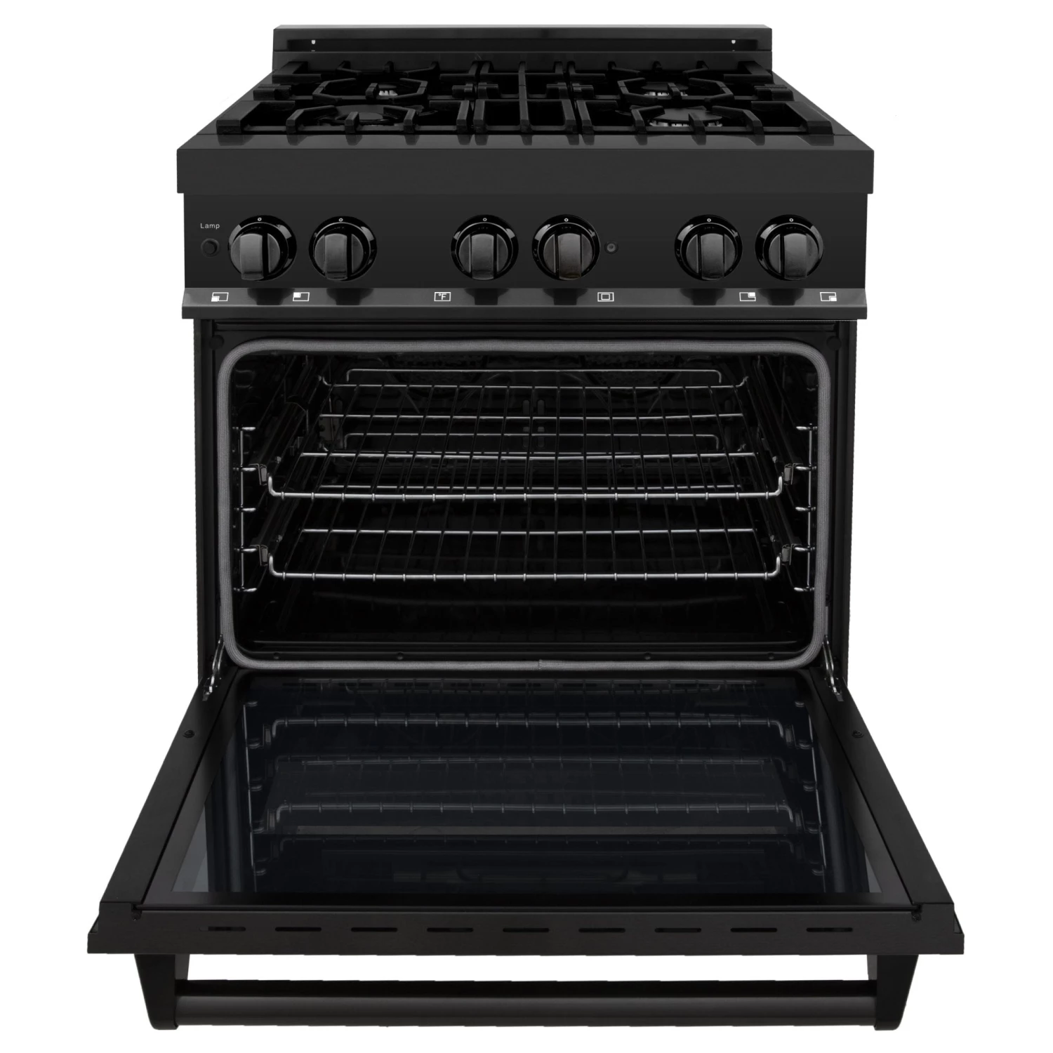 ZLINE Kitchen And Bath ZLINE 30 In. 4.0 Cu. Ft. Dual Fuel Range With Gas Stove And Electric Oven In Black Stainless Steel (RAB-30) Shop By Brand 6 ZLINE Kitchen And Bath ZLINE 30 In. 4.0 Cu. Ft. Dual Fuel Range With Gas Stove And Electric Oven In Black Stainless Steel (RAB-30) Shop By Brand