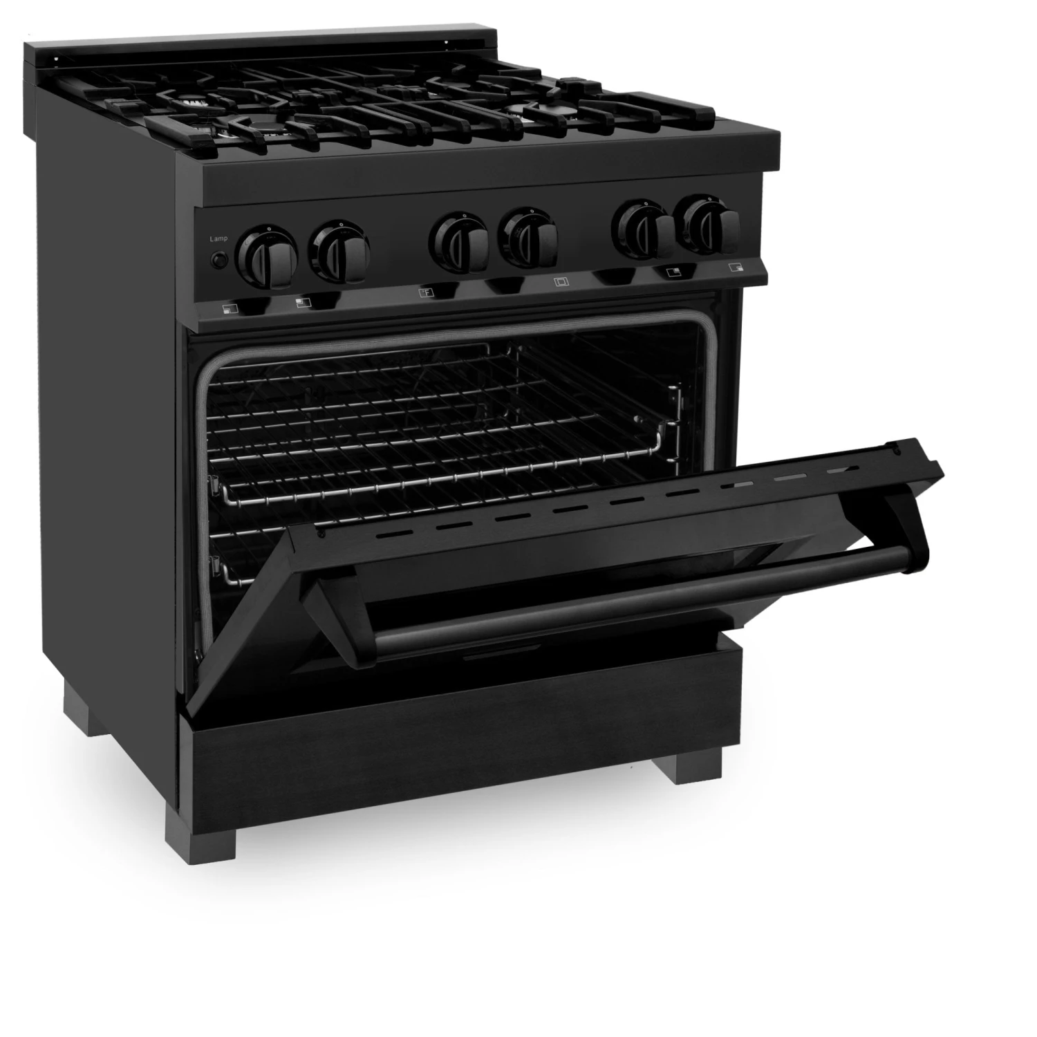 ZLINE Kitchen And Bath ZLINE 30 In. 4.0 Cu. Ft. Dual Fuel Range With Gas Stove And Electric Oven In Black Stainless Steel (RAB-30) Shop By Brand 3 ZLINE Kitchen And Bath ZLINE 30 In. 4.0 Cu. Ft. Dual Fuel Range With Gas Stove And Electric Oven In Black Stainless Steel (RAB-30) Shop By Brand