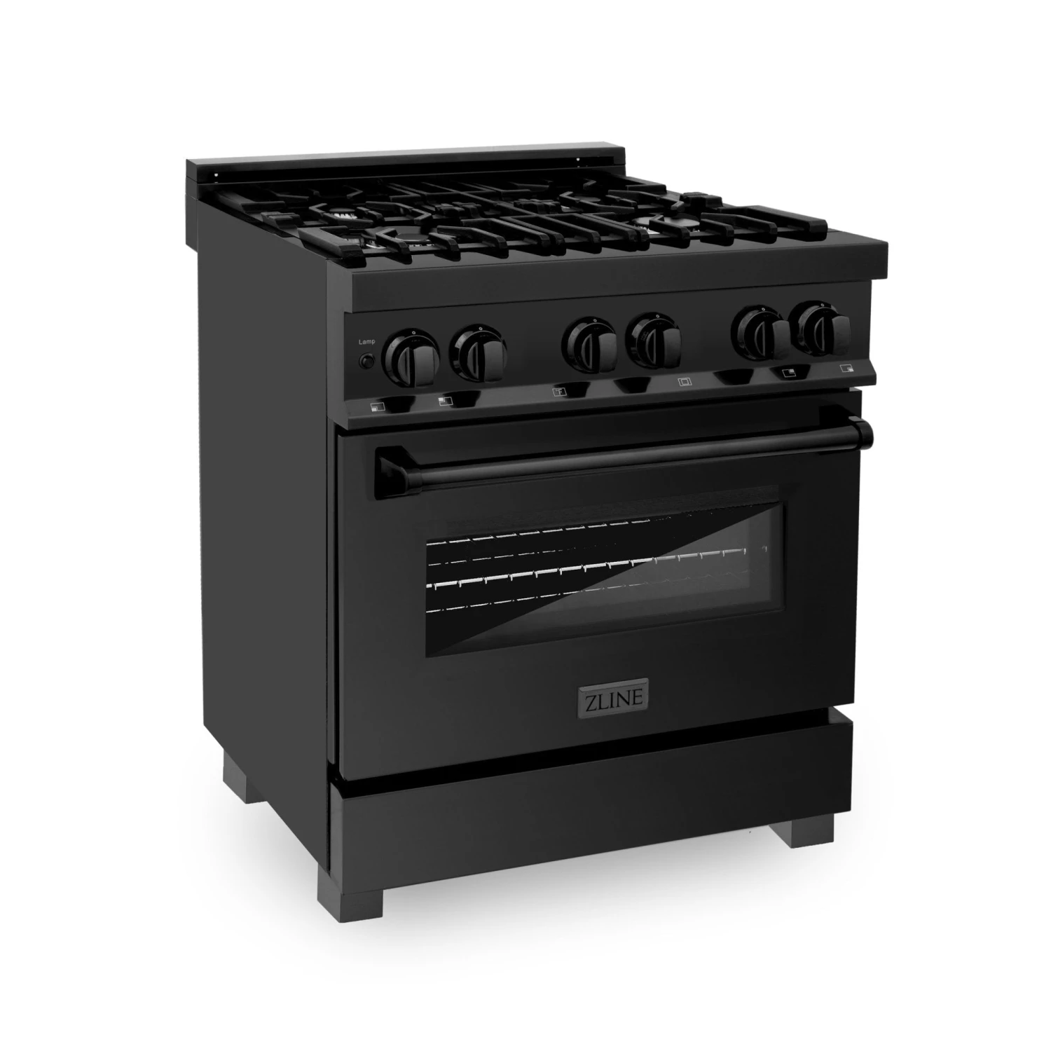 ZLINE Kitchen And Bath ZLINE 30 In. 4.0 Cu. Ft. Dual Fuel Range With Gas Stove And Electric Oven In Black Stainless Steel (RAB-30) Shop By Brand 1 ZLINE Kitchen And Bath ZLINE 30 In. 4.0 Cu. Ft. Dual Fuel Range With Gas Stove And Electric Oven In Black Stainless Steel (RAB-30) Shop By Brand