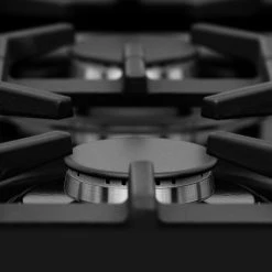 ZLINE Kitchen And Bath ZLINE 30 In. Porcelain Rangetop In Black Stainless With 4 Gas Burners (RTB-30) Available With Brass Burners