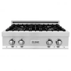 ZLINE Kitchen And Bath ZLINE 30 In. Porcelain Gas Stovetop With 4 Gas Burners (RT30) Available With Brass Burners