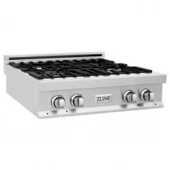 ZLINE Kitchen And Bath ZLINE 30 In. Porcelain Gas Stovetop With 4 Gas Burners (RT30) Available With Brass Burners