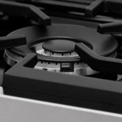 ZLINE Kitchen And Bath ZLINE 30 In. 4.0 Cu. Ft. Dual Fuel Range With Gas Stove And Electric Oven In All DuraSnow Stainless Steel With Color Door Options (RAS-SN-30) Shop By Brand 46 ZLINE Kitchen And Bath ZLINE 30 In. 4.0 Cu. Ft. Dual Fuel Range With Gas Stove And Electric Oven In All DuraSnow Stainless Steel With Color Door Options (RAS-SN-30) Shop By Brand