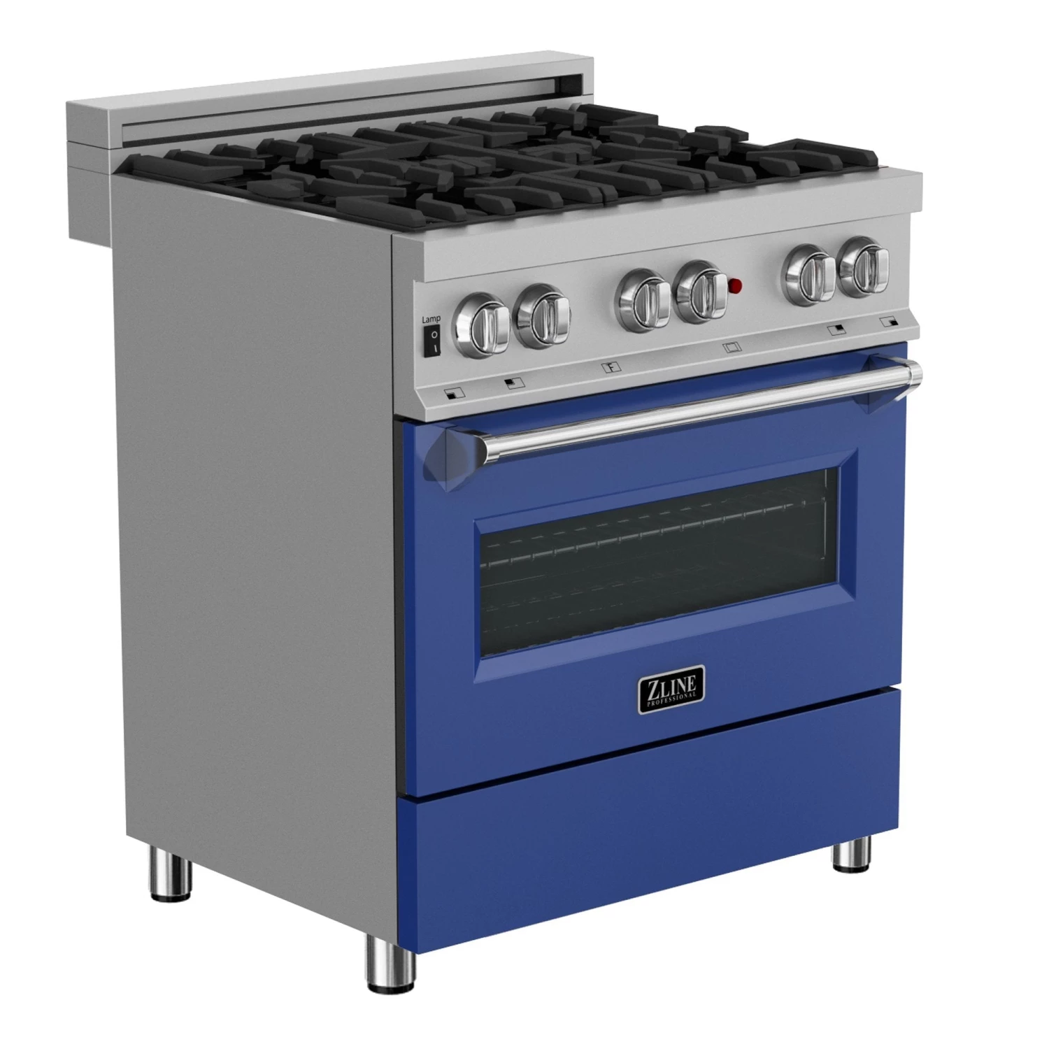 ZLINE Kitchen And Bath ZLINE 30 In. 4.0 Cu. Ft. Dual Fuel Range With Gas Stove And Electric Oven In All DuraSnow Stainless Steel With Color Door Options (RAS-SN-30) Shop By Brand 28 ZLINE Kitchen And Bath ZLINE 30 In. 4.0 Cu. Ft. Dual Fuel Range With Gas Stove And Electric Oven In All DuraSnow Stainless Steel With Color Door Options (RAS-SN-30) Shop By Brand