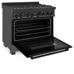 ZLINE Kitchen And Bath ZLINE 36 In. Black Stainless 4.6 Cu.ft. 6 Gas Burner/Electric Oven Range (RAB-36) Shop By Brand