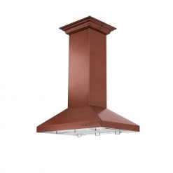 ZLINE Kitchen And Bath ZLINE 36 In. Designer Series Copper Island Mount Range Hood (8KL3iC-36) Shop By Brand
