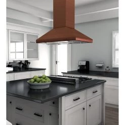 ZLINE Kitchen And Bath ZLINE 36 In. Designer Series Copper Island Mount Range Hood (8KL3iC-36) Shop By Brand