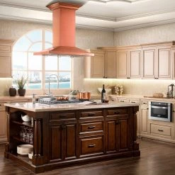 ZLINE Kitchen And Bath ZLINE 36 In. Designer Series Copper Island Mount Range Hood (8KL3iC-36) Shop By Brand