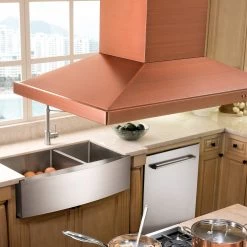 ZLINE Kitchen And Bath ZLINE 36 In. Designer Series Copper Island Mount Range Hood (8KL3iC-36) Shop By Brand