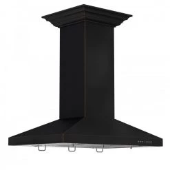 ZLINE Kitchen And Bath ZLINE 36 In. Designer Series Oil-Rubbed Bronze Island Mount Range Hood (8KL3iB-36)