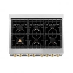 ZLINE Kitchen And Bath ZLINE 36 In. Autograph Edition Gas Range In Stainless Steel With White Matte Door And Accents (RGZ-WM-36) Shop By Brand