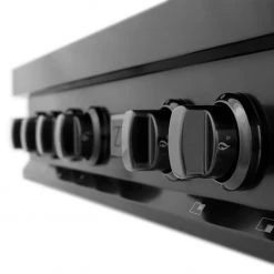 ZLINE Kitchen And Bath ZLINE 36 In. Porcelain Gas Stovetop In Black Stainless With 6 Gas Brass Burners (RTB-BR-36) Shop By Brand