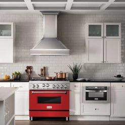 ZLINE Kitchen And Bath ZLINE 36 In. Professional 4.6 Cu. Ft. 6 Gas On Gas Range In Stainless Steel With Color Door Options (RG36) Shop By Brand