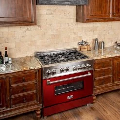 ZLINE Kitchen And Bath ZLINE 36 In. Professional 4.6 Cu. Ft. 6 Gas On Gas Range In Stainless Steel With Color Door Options (RG36) Shop By Brand
