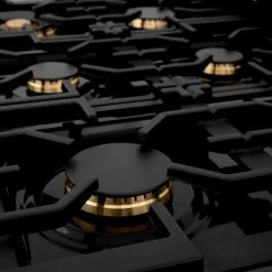 ZLINE Kitchen And Bath ZLINE 36 In. Professional 4.6 Cu. Ft. Gas On Gas Range In Black Stainless Steel (RGB-36) Shop By Brand