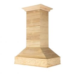 ZLINE Kitchen And Bath ZLINE 36 In. Unfinished Wooden Island Mount Range Hood (9373UF-36)