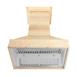 ZLINE Kitchen And Bath ZLINE 36 In. Unfinished Wooden Island Mount Range Hood (9373UF-36)