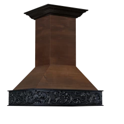 ZLINE Kitchen And Bath Shop By Brand ZLINE 36 In. Wooden Island Mount Range Hood In Antigua And Walnut (9373AR-36)