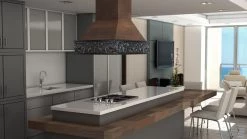 ZLINE Kitchen And Bath Shop By Brand ZLINE 36 In. Wooden Island Mount Range Hood In Antigua And Walnut (9373AR-36)