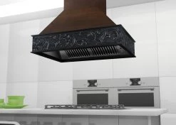 ZLINE Kitchen And Bath Shop By Brand ZLINE 36 In. Wooden Island Mount Range Hood In Antigua And Walnut (9373AR-36)