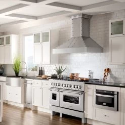 ZLINE Kitchen And Bath Shop By Brand ZLINE 48 In. DuraSnow® Stainless Steel 6.0 Cu.ft. 7 Gas Burner/Electric Oven Range With Color Door Options (RAS-SN-48)