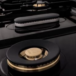 ZLINE Kitchen And Bath Shop By Brand ZLINE 48 In. Porcelain Gas Stovetop With 7 Gas Burners And Griddle (RT48) Available With Brass Burners