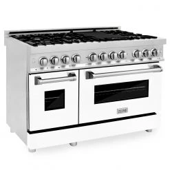 ZLINE Kitchen And Bath ZLINE 48 In. Professional Dual Fuel Range In Stainless Steel With Color Door Options (RA48) Shop By Brand