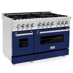 ZLINE Kitchen And Bath ZLINE 48 In. Professional Dual Fuel Range In Stainless Steel With Color Door Options (RA48) Shop By Brand