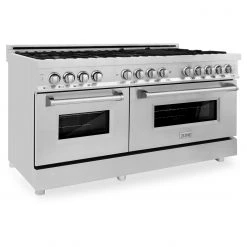 ZLINE Kitchen And Bath ZLINE 60 In. 7.4 Cu. Ft. Dual Fuel Range With Gas Stove And Electric Oven In Stainless Steel With Color Options (RA60) Shop By Style