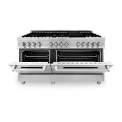 ZLINE Kitchen And Bath ZLINE 60 In. 7.4 Cu. Ft. Dual Fuel Range With Gas Stove And Electric Oven In Stainless Steel With Color Options (RA60) Shop By Style