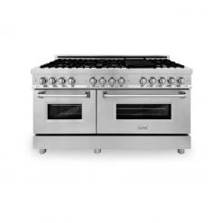 ZLINE Kitchen And Bath ZLINE 60 In. 7.4 Cu. Ft. Dual Fuel Range With Gas Stove And Electric Oven In Stainless Steel With Color Options (RA60) Shop By Style