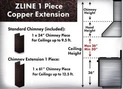 ZLINE Kitchen And Bath ZLINE 61 In. Extended Chimney And Crown (8667F-E) Range Hood Accessories