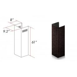 ZLINE Kitchen And Bath Range Hood Accessories ZLINE 61 In. Extended Chimney And Crown (8KBF-E)