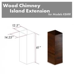 ZLINE Kitchen And Bath ZLINE 61 In. Wooden Chimney Extension For Ceilings Up To 12.5 Ft. (KBiRR-E)