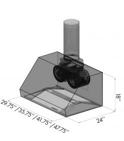 ZLINE Kitchen And Bath ZLINE 8685B Designer Series Under Cabinet Range Hood