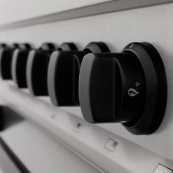 ZLINE Kitchen And Bath Freestanding Ranges ZLINE Autograph Edition 24 In. 2.8 Cu. Ft. Dual Fuel Range With Gas Stove And Electric Oven In DuraSnow Stainless Steel With White Matte Door (RASZ-WM-24)