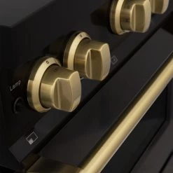 ZLINE Kitchen And Bath ZLINE Autograph Edition 30 In. 4.0 Cu. Ft. Range With Gas Stove And Gas Oven In Black Stainless Steel With Accents (RGBZ-30) Shop By Brand