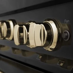 ZLINE Kitchen And Bath Shop By Brand ZLINE Autograph Edition 36 In. 4.6 Cu. Ft. Range With Gas Stove And Gas Oven In Black Stainless Steel With Accents (RGBZ-36)