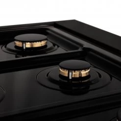 ZLINE Kitchen And Bath Shop By Brand ZLINE 48 In. Porcelain Gas Stovetop In Black Stainless Steel With 7 Gas Brass Burners And Griddle (RTB-48)