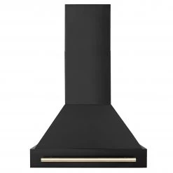 ZLINE Kitchen And Bath ZLINE 30 In. Autograph Edition Black Stainless Steel Range Hood With Accent Handle (BS655Z-30) Shop By Brand
