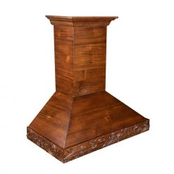 ZLINE Kitchen And Bath ZLINE Designer Carved Wooden Wall Mount Range Hood In Walnut (KBRRC)