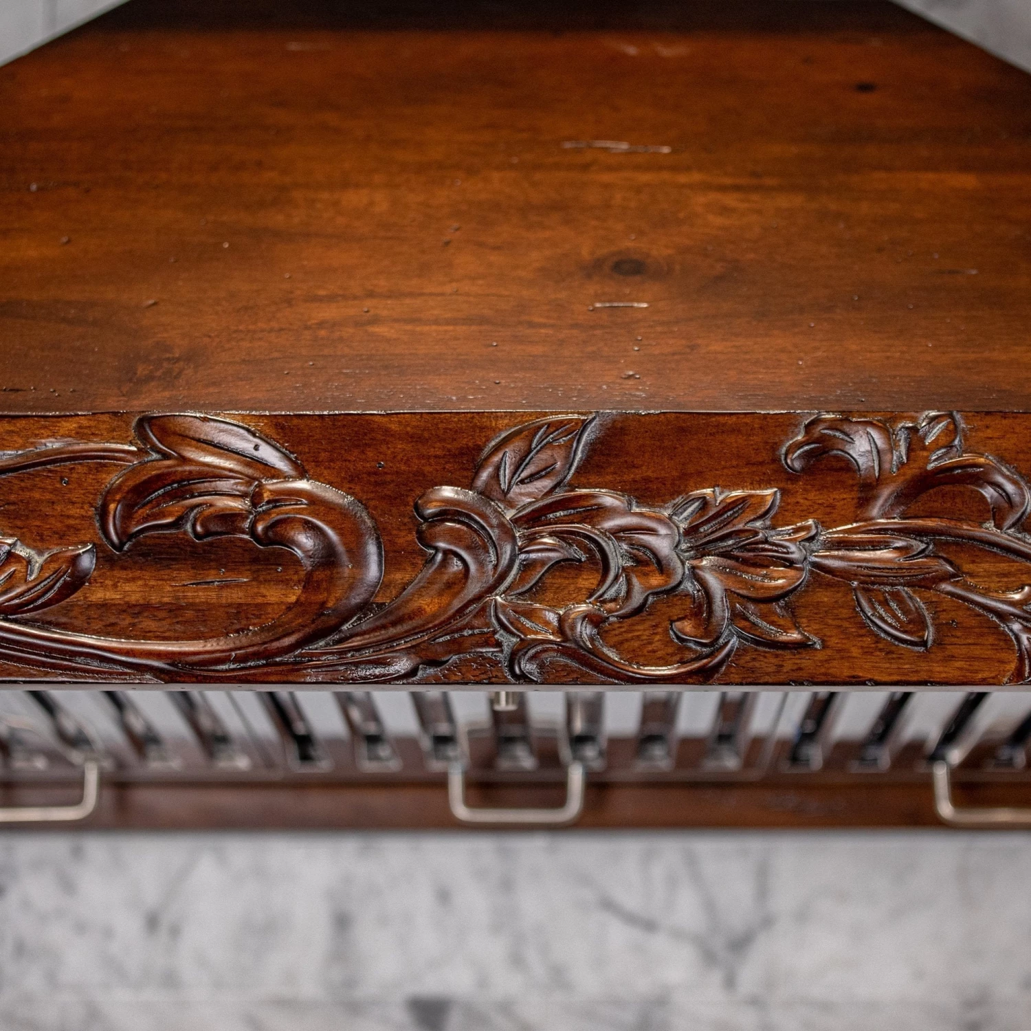 ZLINE Kitchen And Bath ZLINE Designer Carved Wooden Wall Mount Range Hood In Walnut (KBRRC) 6 ZLINE Kitchen And Bath ZLINE Designer Carved Wooden Wall Mount Range Hood In Walnut (KBRRC)